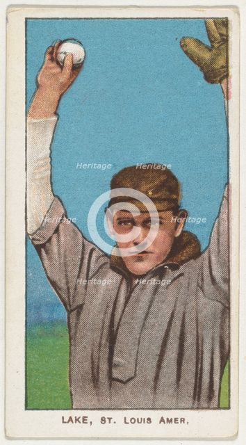 Lake, St. Louis, American League, from the White Border series (T206) for the American ..., 1909-11. Creator: American Tobacco Company.