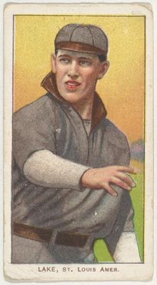 Lake, St. Louis, American League, from the White Border series (T206) for the American ..., 1909-11. Creator: American Tobacco Company