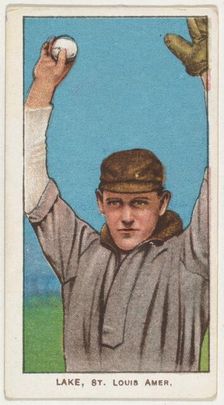 Lake, St. Louis, American League, from the White Border series (T206) for the American ..., 1909-11. Creator: American Tobacco Company