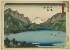 Lake Suwa in Shinano Province (Shinano Suwako), from the series "Thirty-six Views of..., 1851/1852. Creator: Ando Hiroshige