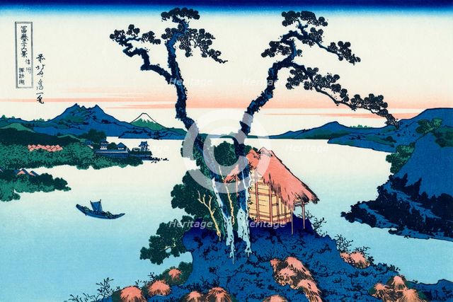 Lake Suwa in the Shinano province', 1830-1833.  Creator: Hokusai, Katsushika (1760-1849).