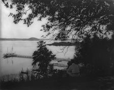 Lakefront with steam yachts at pier, Saratoga Lake, Saratoga, N.Y., c1901. Creator: Unknown