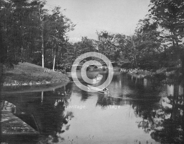 'Lakelet in the Grounds of the Soldier's Home, Milwaukee', c1897. Creator: Unknown.