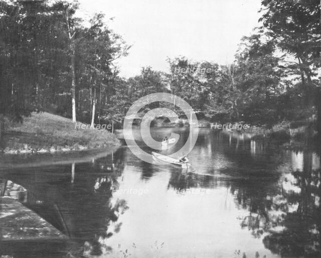 Lakelet in the grounds of the Soldiers Home, Milwaukee, Wisconsin, USA, c1900.  Creator: Unknown.