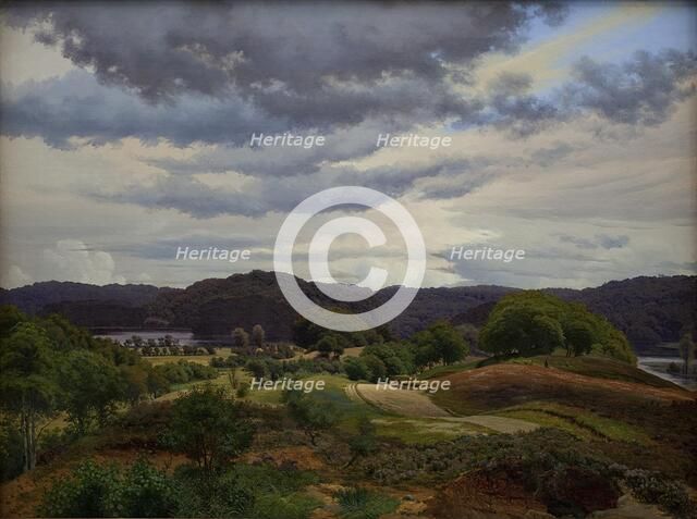 Lakes in Wooded Landscape near Silkeborg, 1845. Creator: Vilhelm Kyhn.