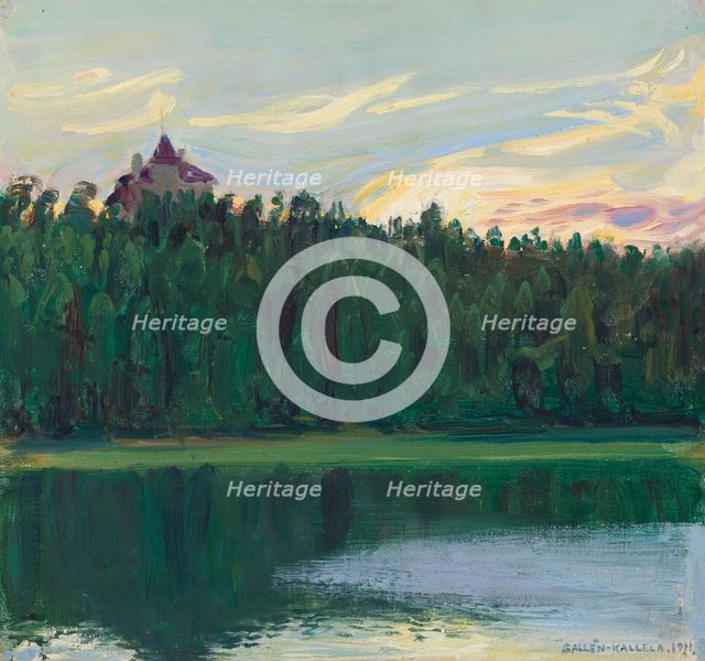 Lakeside Landscape, 1911. Creator: Akseli Gallen-Kallela.