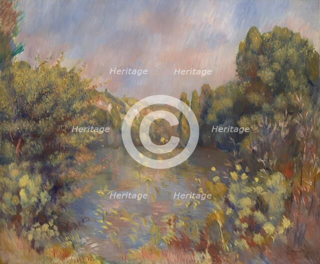 Lakeside Landscape, c. 1889. Artist: Renoir, Pierre Auguste (1841-1919)