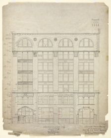Lakeside Press Building, Chicago, Illinois, Front Elevation, 11/9/1896. Creator: Treat & Shaw