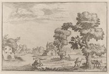 Lakeside Village with Herdsmen, 1638. Creator: Ercole Bazicaluva
