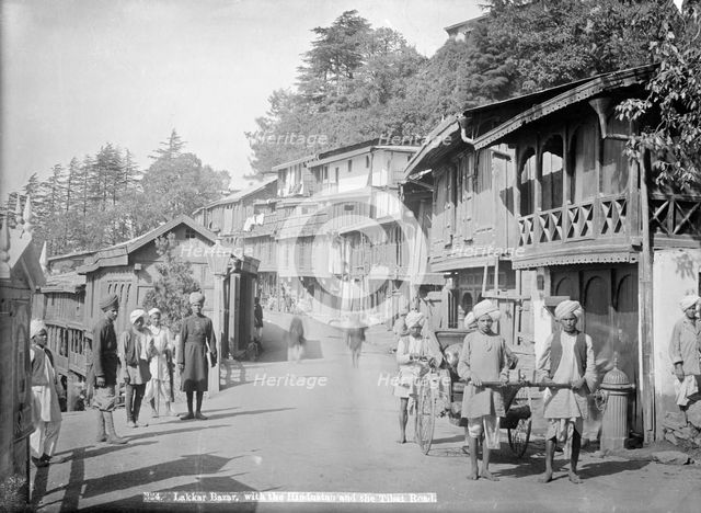 Lakkar Bazaar, with the Hindustan and the Tibet road, Simla, India, 20th century. Artist: Unknown