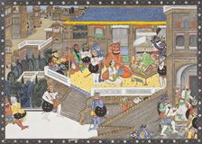 Lakshmana at Ravana's Court, Folio from a Ramayana (Adventures of Rama) (image 1 of 6), c1850. Creator: Unknown