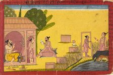 Lakshmana at the hermitage, folio from a Ramayana, ca. 1690-1710. Creator: Unknown