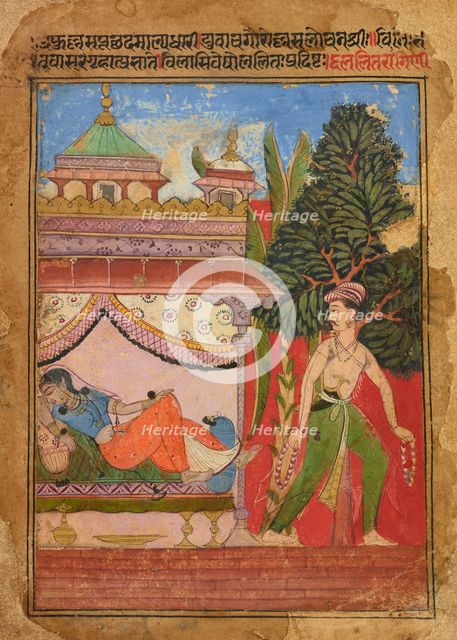 Lalit Ragini, folio from a Ragamala, ca. 1605-1610. Creator: Unknown.