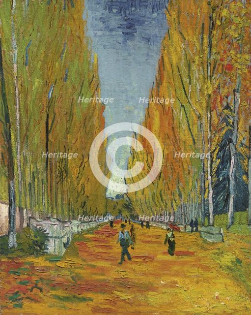 L'Allée des Alyscamps, 1888. Artist: Gogh, Vincent, van (1853-1890)