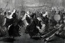 Lama Dance at Jummoo, performed before the Prince of Wales...1876. Creator: W. H. O.