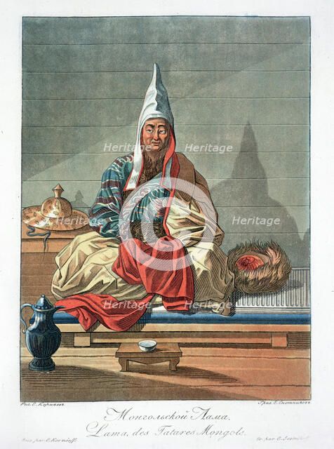 'Lama of the Mongolian Tartars', 19th century. Artist: Jegor Scotnikoff