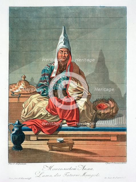 'Lama of the Mongolian Tartars', 19th century. Creator: Jegor Scotnikoff.