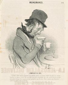 L'amateur de café, 19th century. Creator: Honore Daumier