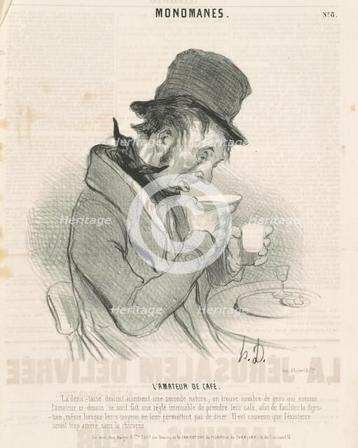 L'amateur de café, 19th century. Creator: Honore Daumier.