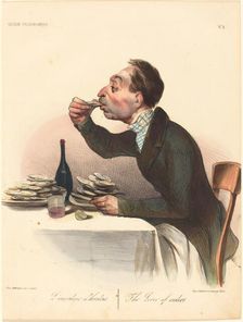 L'amateur d'huitres, 1836. Creator: Honore Daumier