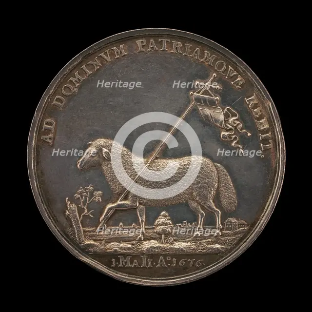 Lamb of the Redeemer [reverse], 1676. Creator: Christoph Sucro.