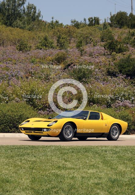 Lamborghini Miura p400s 1970 . Artist: Simon Clay.