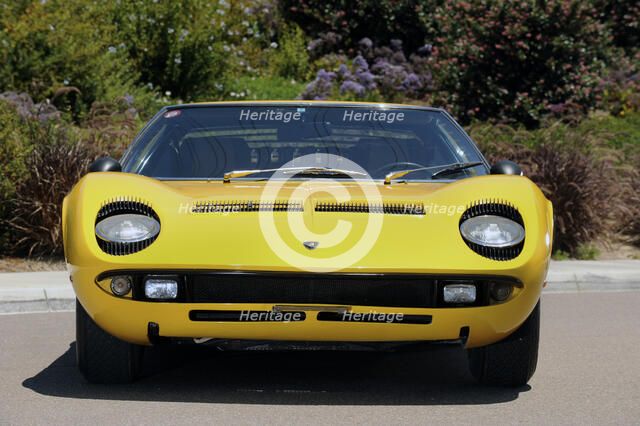 Lamborghini Miura p400s 1970 . Artist: Simon Clay.