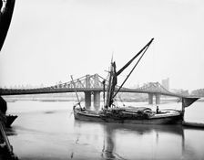 Lambeth Bridge, Lambeth, London, c1870-1900. Artist: York & Son