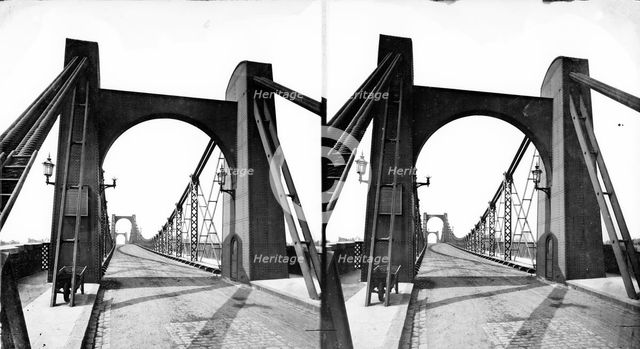 Lambeth Bridge, Lambeth, London, c1870-1900. Artist: York & Son