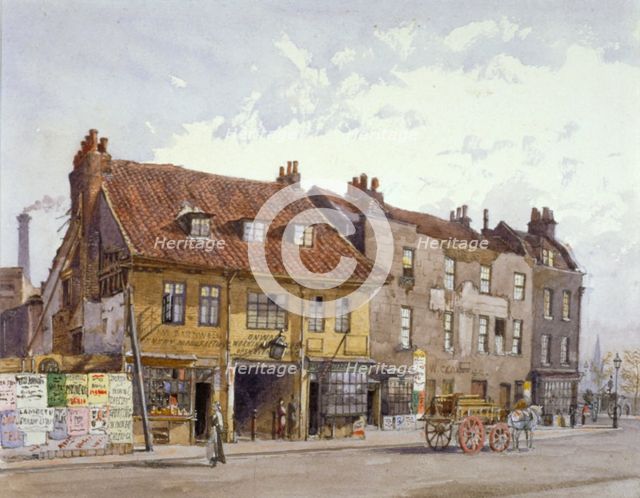Lambeth Bridge Road, Lambeth, London, c1874. Artist: John Crowther