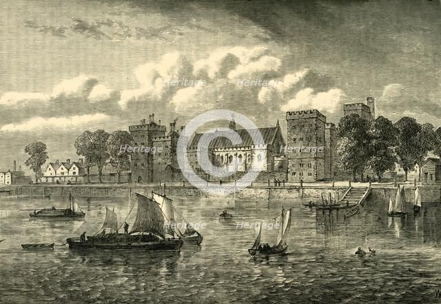 'Lambeth Palace from the River, 1709', (c1878). Creator: Unknown.