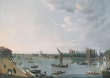 Lambeth Palace from Horseferry c1750. Creator: Unknown