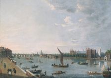 Lambeth Palace from Horseferry c1750. Creator: Unknown