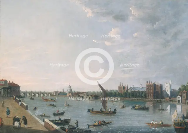 'Lambeth Palace from Horseferry', c1750. Creator: Unknown.