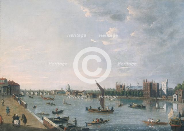 'Lambeth Palace from Horseferry', c1750. Creator: Unknown.