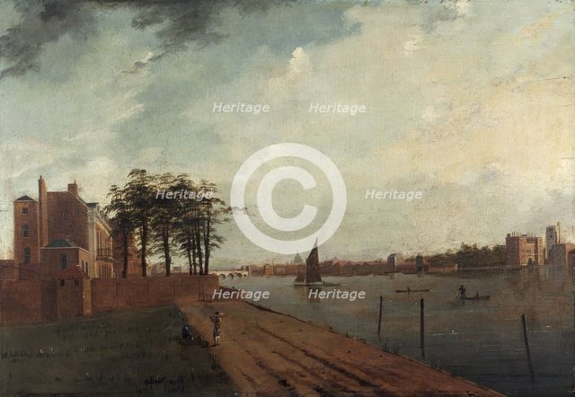 'Lambeth Palace from Millbank', (1808?). Creator: Daniel Turner.