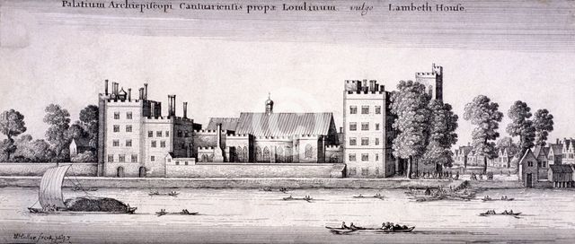 Lambeth Palace, London, 1647. Artist: Wenceslaus Hollar