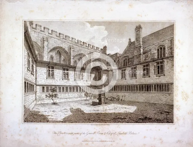 Lambeth Palace, London, 1805. Artist: Robert Cabbel Roffe