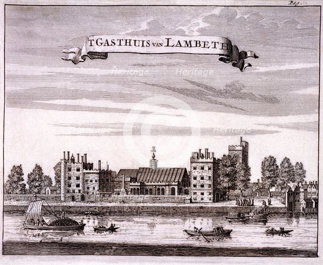 Lambeth Palace, London, c1680. Artist: Anon