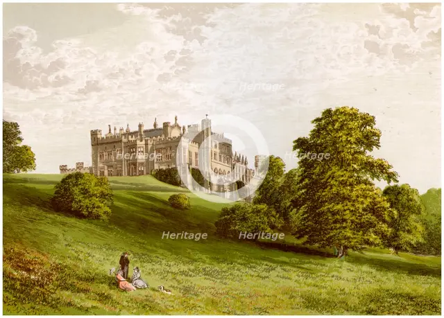 Lambton Castle, County Durham, home of the Earl of Durham, c1880. Artist: Unknown
