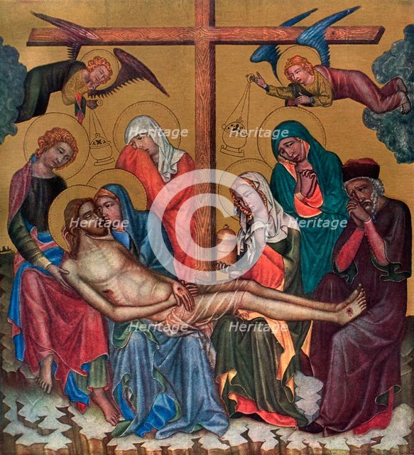 'Lament for Christ', c1350 (1955).Artist: Master of the Vyssi Brod Altar