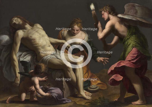Lamentation Over The Body Of Christ, c1645-50. Creator: Alessandro Turchi.