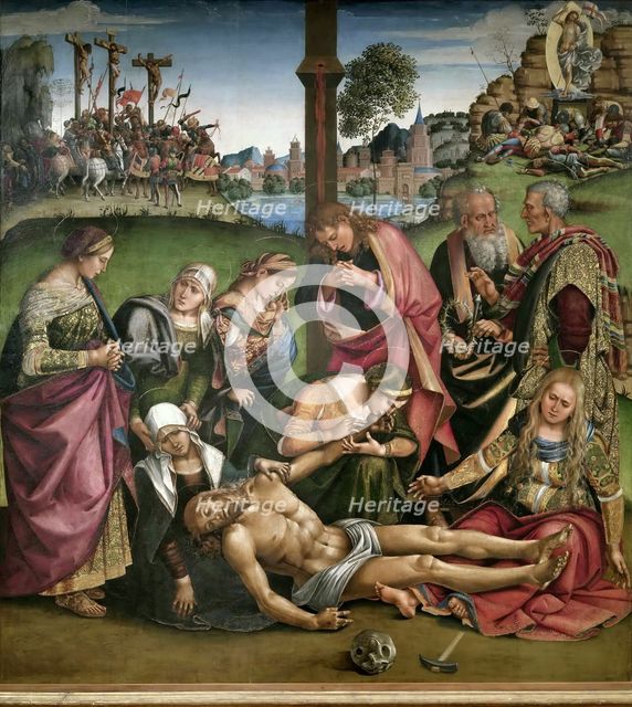 Lamentation over the Dead Christ, 1502. Creator: Signorelli, Luca (ca 1441-1523).