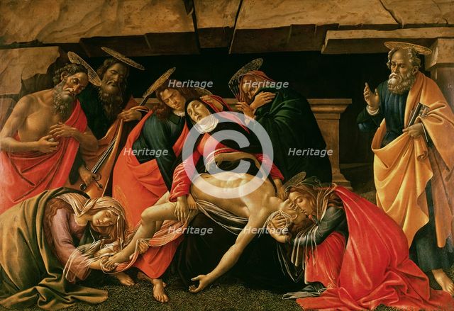 Lamentation over the Dead Christ. Artist: Botticelli, Sandro (1445-1510)