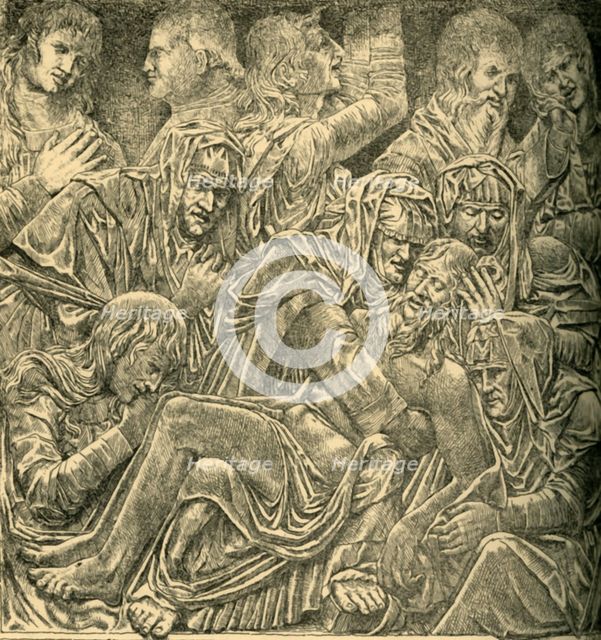 Lamentation over the dead Christ, marble panel, c1470-1475, (1881). Creator: J. I. Williamson.