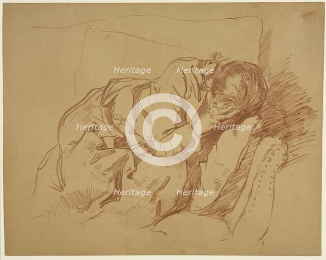 Lamenting Woman (Sarah H. Crone), 1880s or 1890s. Creator: Samuel H. Crone (American, 1858-1913).