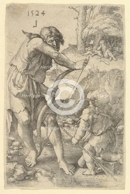 Lamech and Cain, 1524. Creator: Lucas van Leyden.