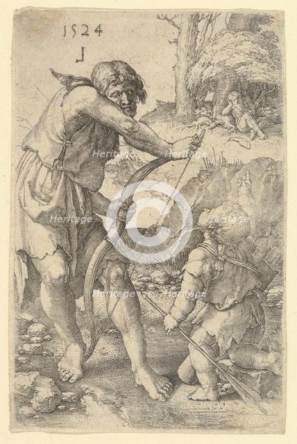 Lamech and Cain, 1524. Creator: Lucas van Leyden.