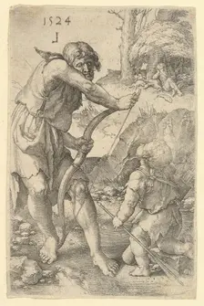 Lamech and Cain, 1524. Creator: Lucas van Leyden