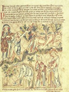 Lamech kills his son, and Noah is warned of the flood, c1320-1330. Creator: Unknown